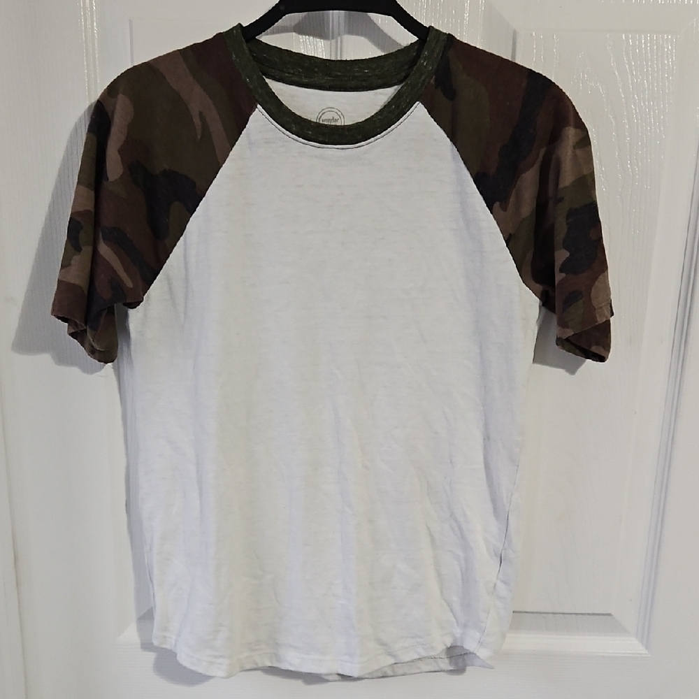 Wonder Nation Green and White Short Sleeve Tee